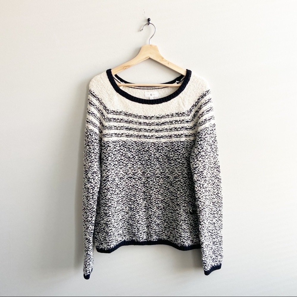 Lou & Grey Black And Cream Speckled Sweater - image 1